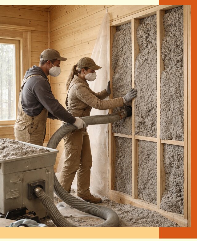 Утепление дачного дома эковатой в Воркуте от 1491 руб./м2 — комплексно, ТепломастерВрк