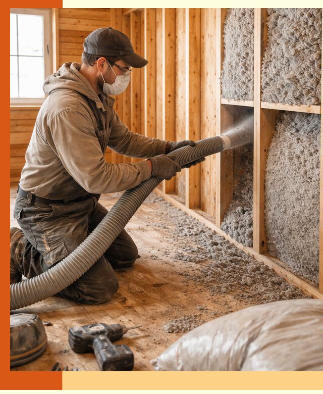 Утепление дачного дома эковатой в Воркуте — быстро и надёжно