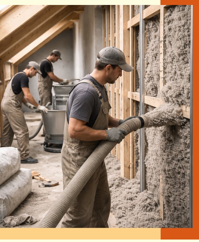 Утепление таунхауса эковатой в Воркуте от 2262 руб./м² — монтаж и задувка | ТепломастерВрк