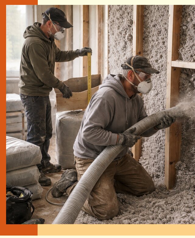 Утепление таунхауса эковатой в Воркуте для максимально теплых стен