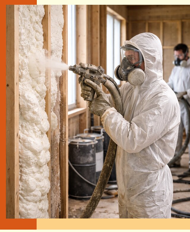 Утепление каркасного дома пенополиуретаном в Воркуте