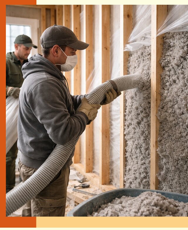 Утепление каркасного дома эковатой в Воркуте — качественно и надолго