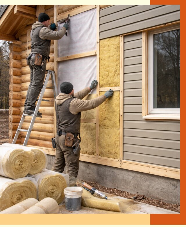 Утепление деревянного дома в Воркуте от 6374 руб./м2 — заказать работы | ТепломастерВрк