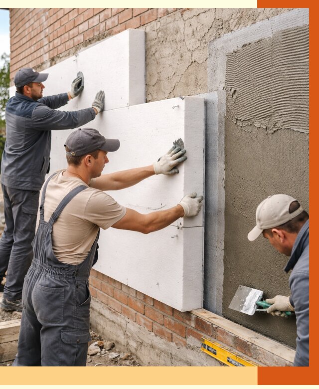 Утепление кирпичного дома в Воркуте от 4318 руб. под ключ | ТепломастерВрк