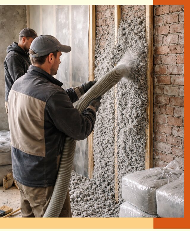 Утепление кирпичного дома эковатой в Воркуте от 2416 руб./м² | ТепломастерВрк