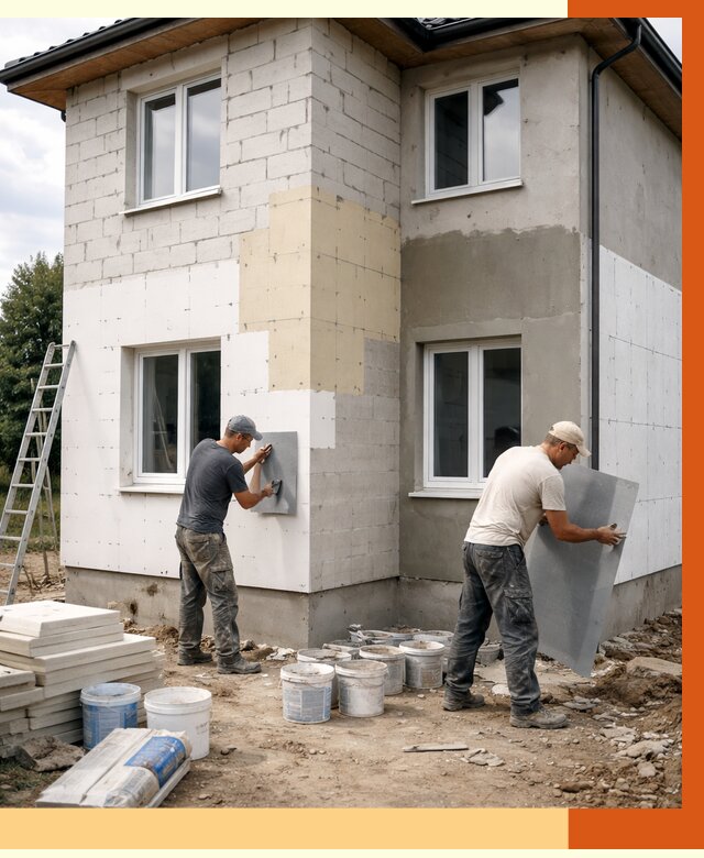 Утепление дома из газобетона в Воркуте от 4318 руб./м² — заказать у ТепломастерВрк