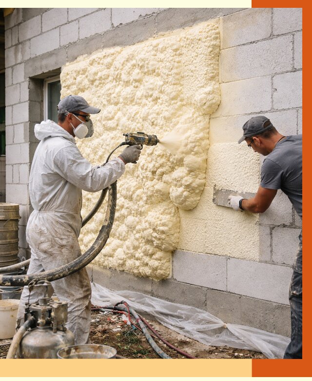 Утепление дома из газобетона ППУ в Воркуте от 4935 руб./м² под ключ | ТепломастерВрк