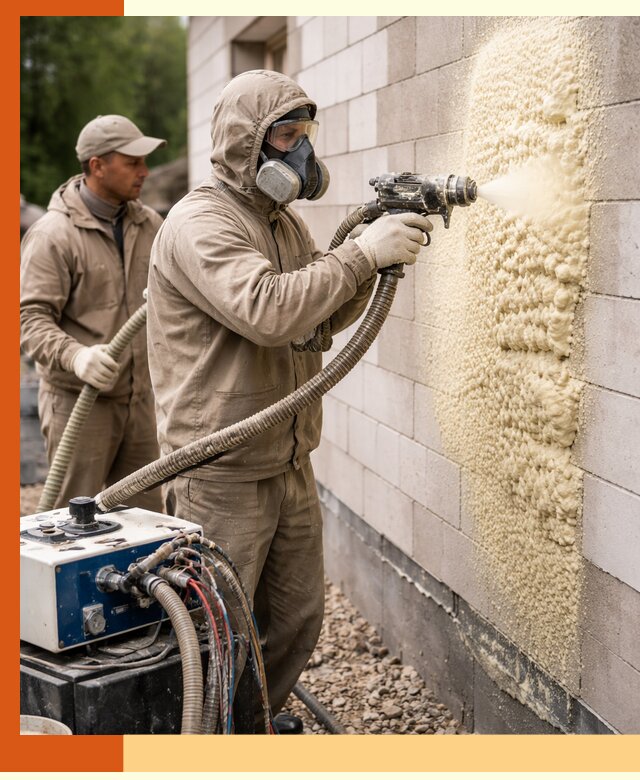 Утепление дома из газобетона ППУ в Воркуте — надежная теплоизоляция