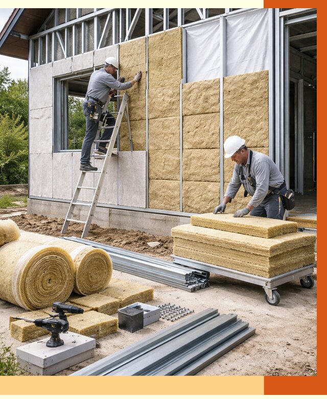 Утепление дома из ЛСТК в Воркуте от 5346 руб./м² — профессионально | ТепломастерВрк