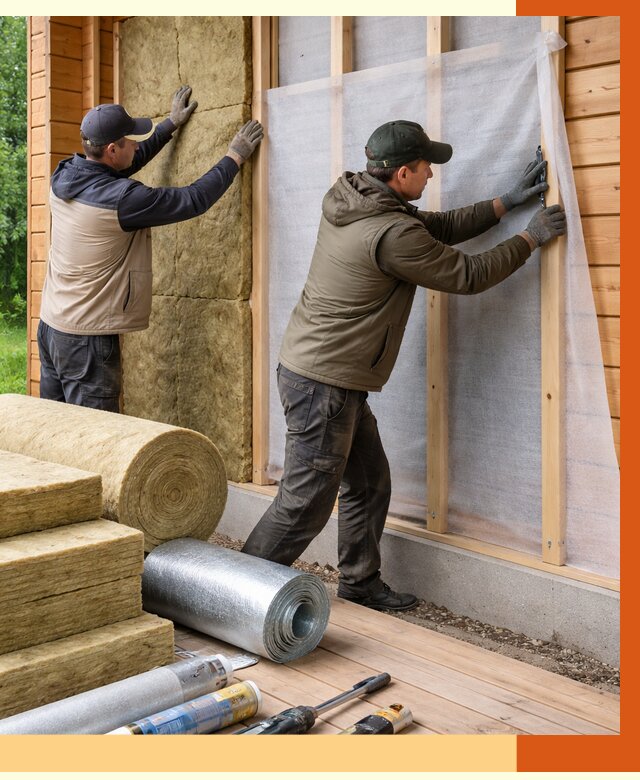 Утепление дома из двойного бруса в Воркуте от 4935 руб./м² — ТепломастерВрк под ключ