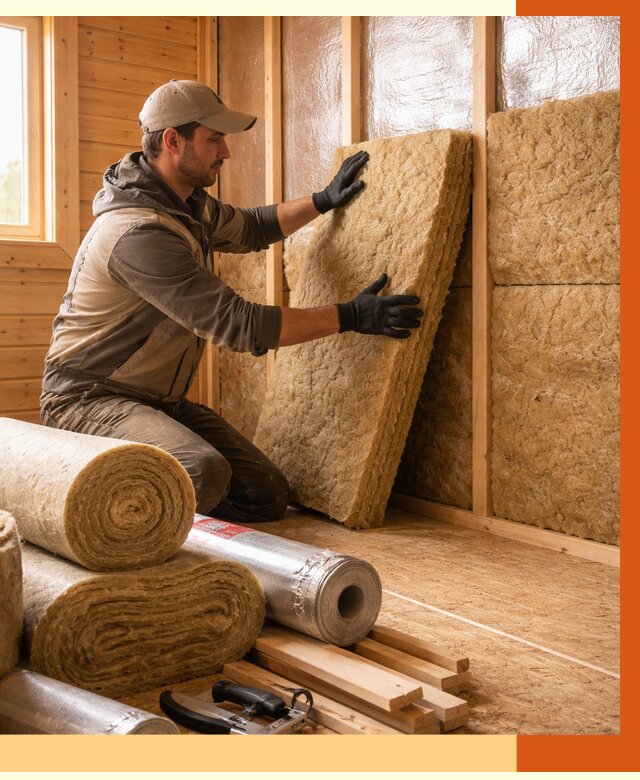 Утепление бани в Воркуте под ключ от 4626 руб./м2 — утеплить потолок, пол и стены | ТепломастерВрк