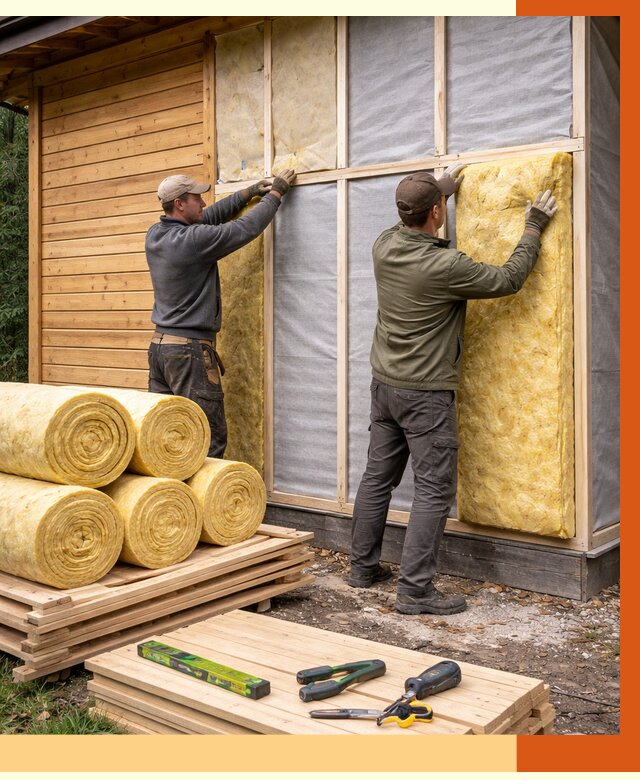 Утепление бани снаружи в Воркуте от 87389 руб. под ключ | ТепломастерВрк