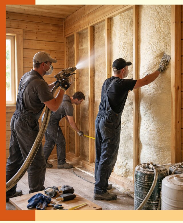 Утепление бани пенополиуретаном (ППУ) в Воркуте