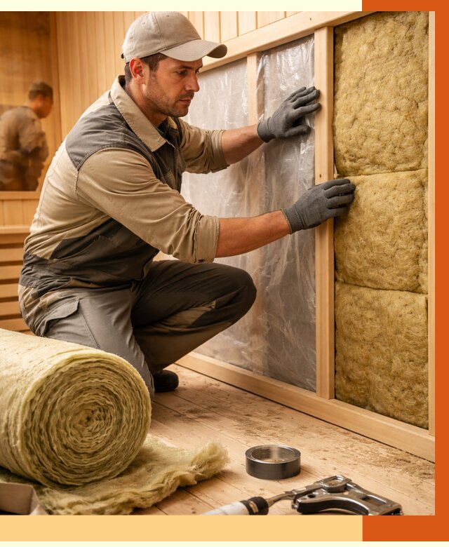 Утепление сауны изнутри в Воркуте от 6683 руб. за м2 | ППУ, под ключ — ТепломастерВрк