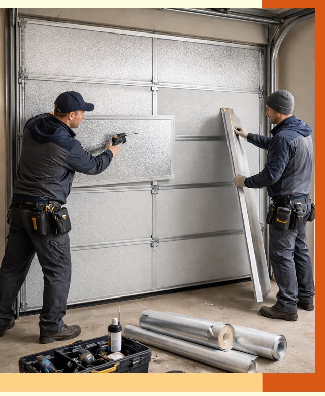 Утепление гаражных ворот в Воркуте от 8071 руб/м2 — надежно и быстро | ТепломастерВрк