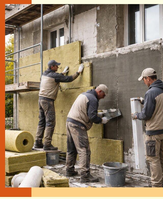 Утепление фасада зданий и домов в Воркуте