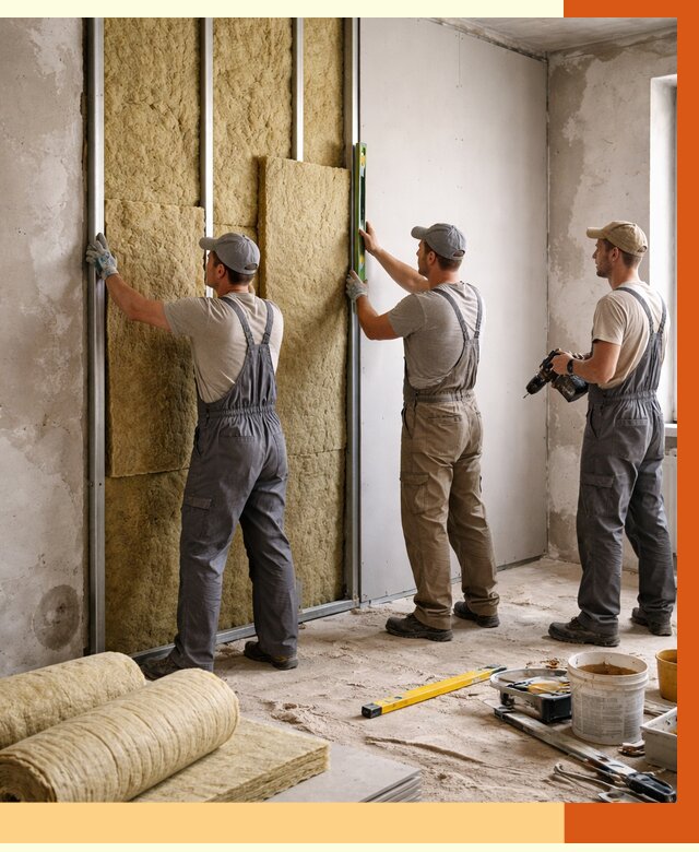 Утепление стен изнутри в Воркуте от 2313 руб/м² под ключ | ТепломастерВрк