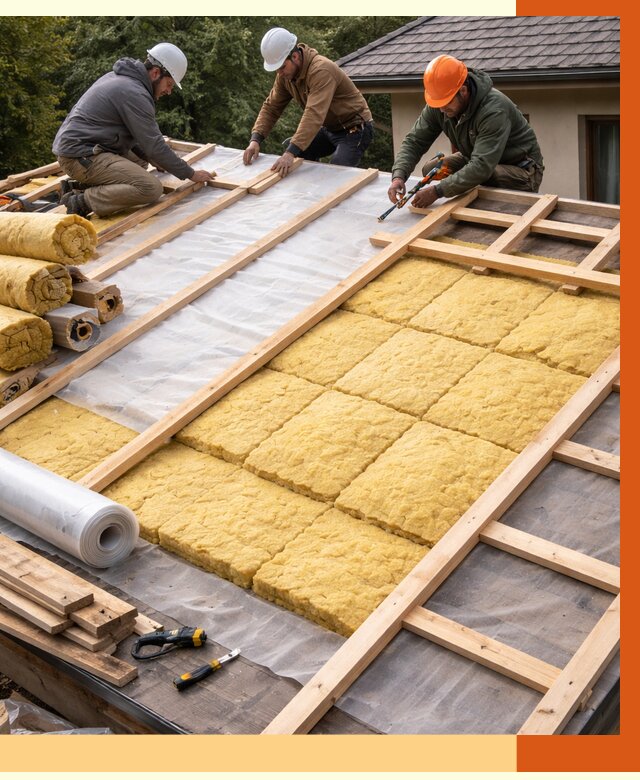 Утепление скатной крыши в Воркуте от 1285 руб./м2 под ключ | ТепломастерВрк