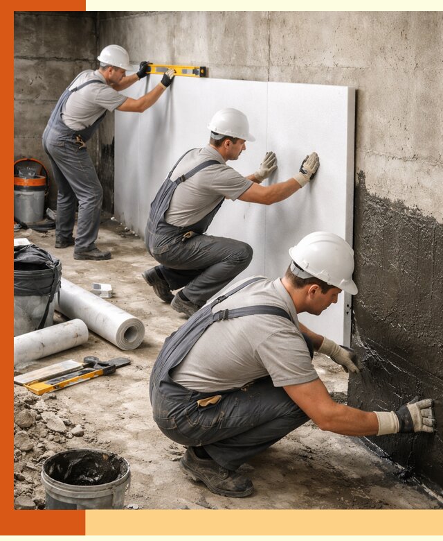 Утепление фундамента изнутри профессионально в Воркуте