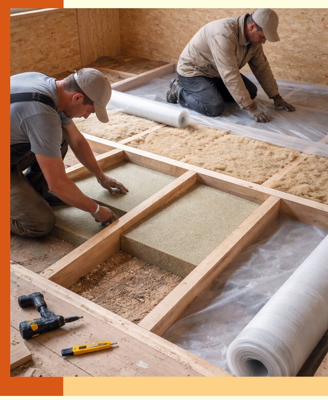 Профессиональное утепление деревянного пола в Воркуте