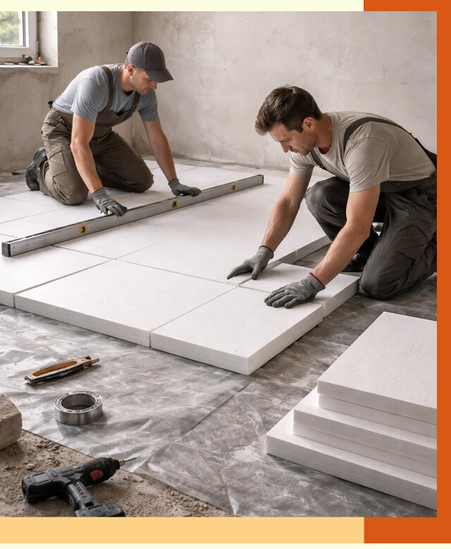 Утепление бетонного пола в Воркуте от 2570 руб/м2 — монтаж и цена | ТепломастерВрк