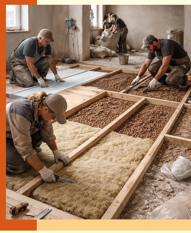 Утепление перекрытий жилых и промышленных зданий в Воркуте