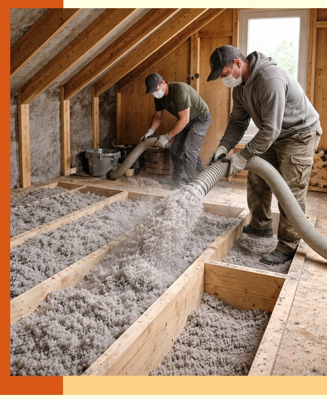 Утепление мансарды эковатой в Воркуте с гарантией качества