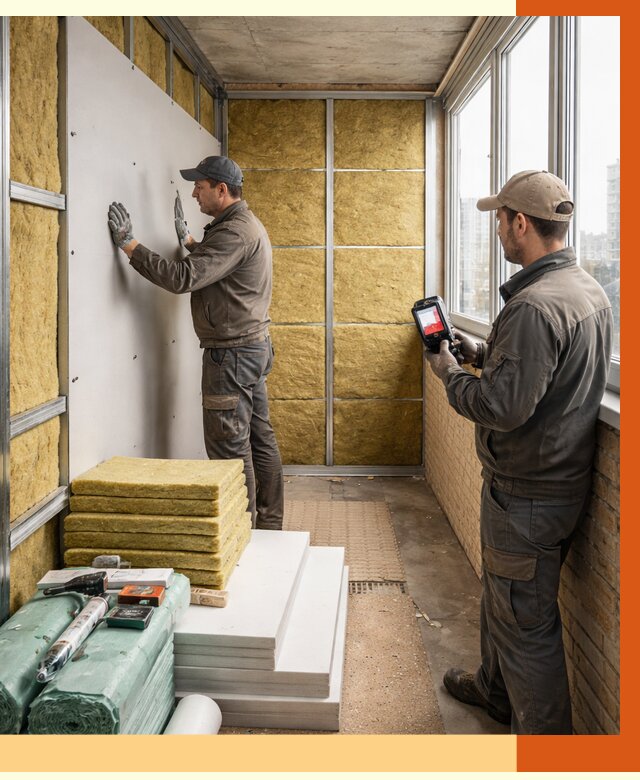 Утепление балкона в Воркуте от 4626 руб. под ключ | ТепломастерВрк