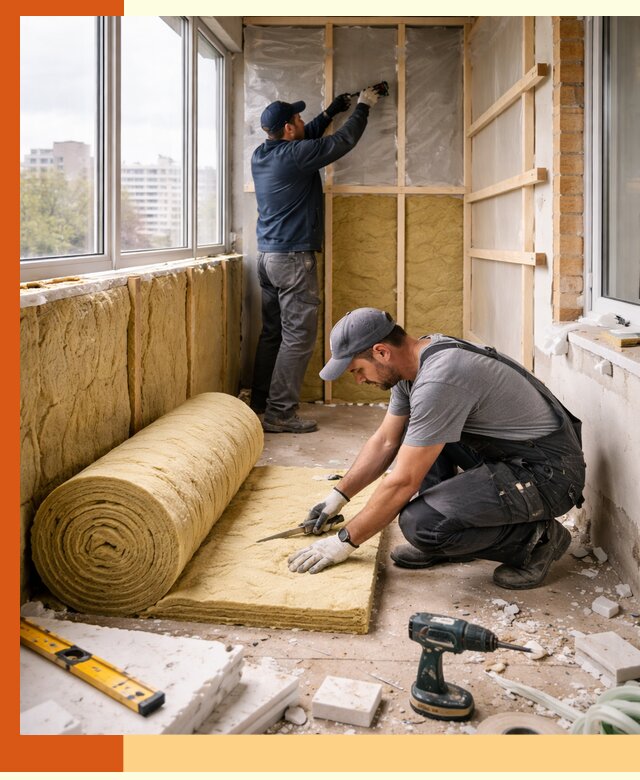 Утепление балкона под ключ в Воркуте качественно и быстро