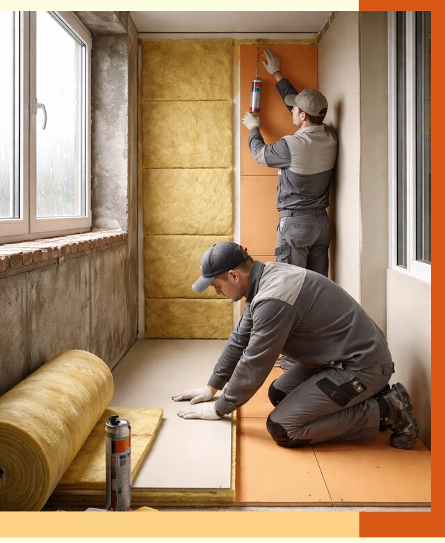 Утепление лоджии под ключ в Воркуте от 6683 руб/м2 — комплексное решение | ТепломастерВрк