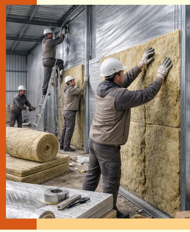 Утепление металлического склада в Воркуте: теплоизоляция и герметизация