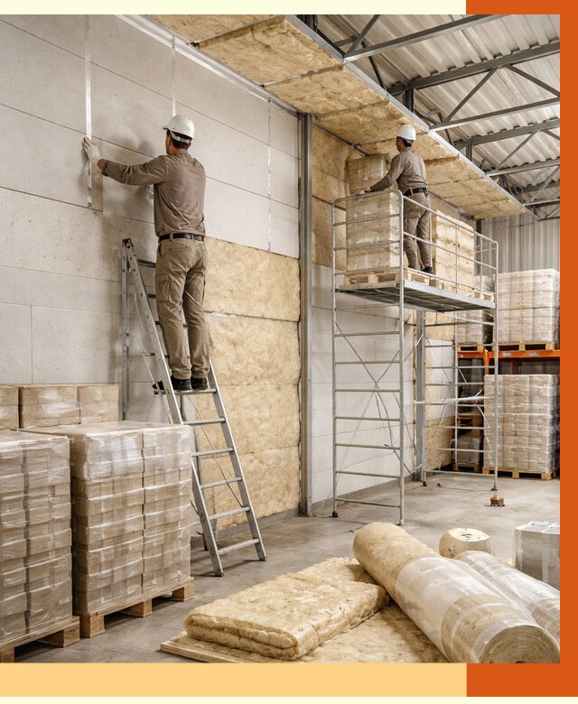 Утепление склада готовой продукции в Воркуте от 2005 руб./м2 — комплексно | ТепломастерВрк