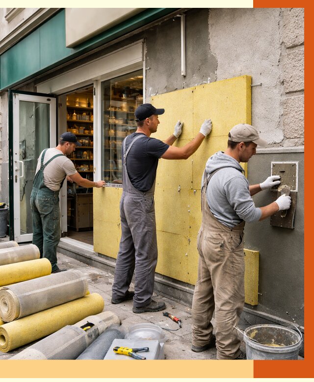 Утепление магазина в Воркуте от 4626 руб/м2 — цена, стены и снаружи | ТепломастерВрк