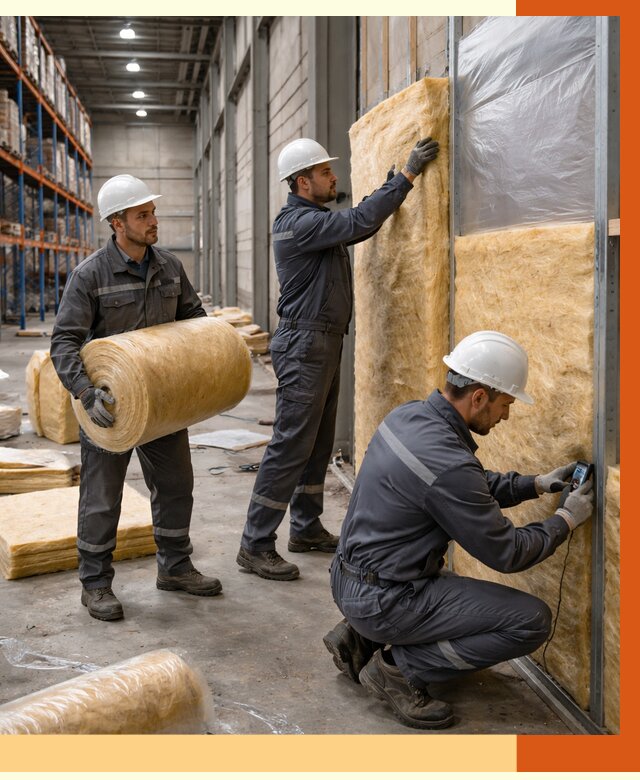 Утепление логистического центра в Воркуте от 4626 руб/м² под ключ | ТепломастерВрк