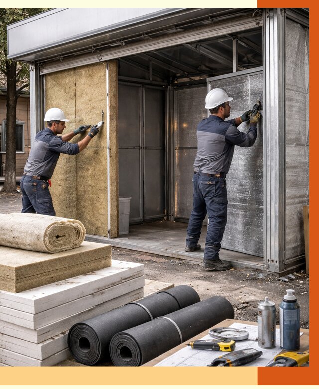 Утепление павильона шаурма в Воркуте под ключ от 1234 руб. за м² | ТепломастерВрк