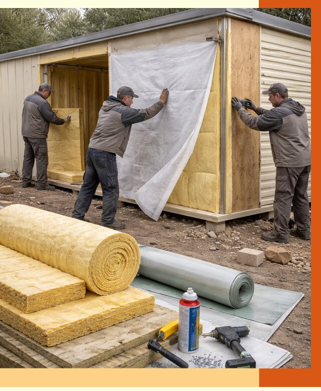 Утепление строительной бытовки в Воркуте от 12851 руб. под ключ | ТепломастерВрк