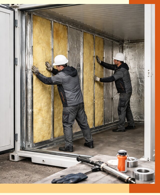 Утепление рефрижераторного контейнера в Воркуте от 46265 руб./м² | ТепломастерВрк