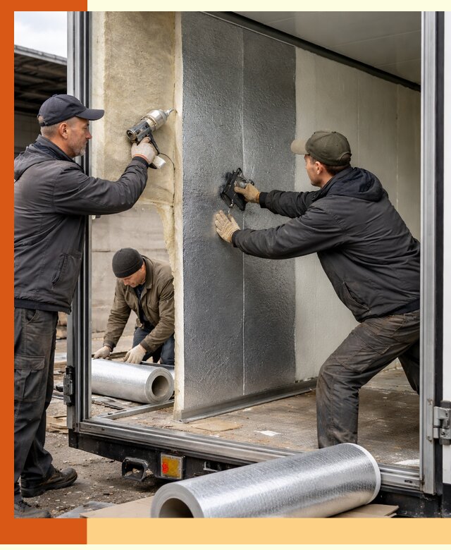 Утепление холодильного кузова в Воркуте — монтаж и теплоизоляция