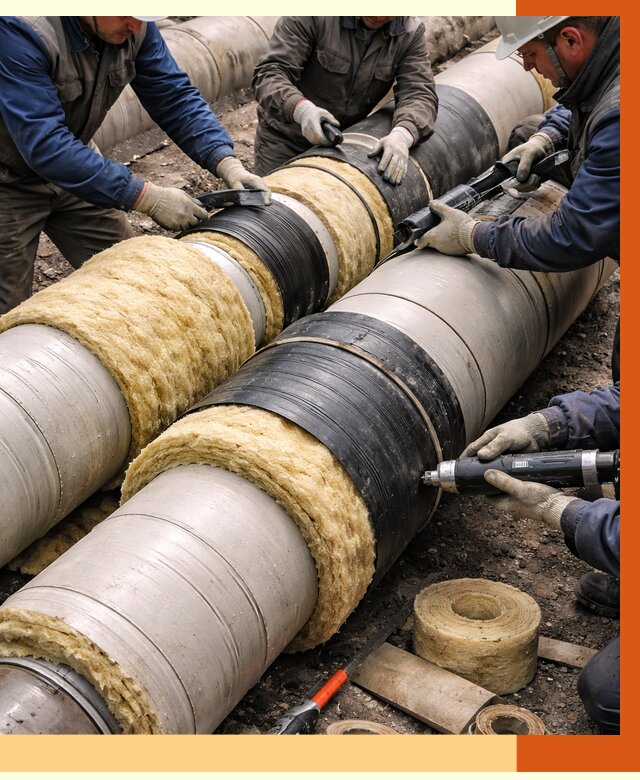 Утепление трубопровода в Воркуте под ключ от 1902 руб. — надежно и выгодно | ТепломастерВрк