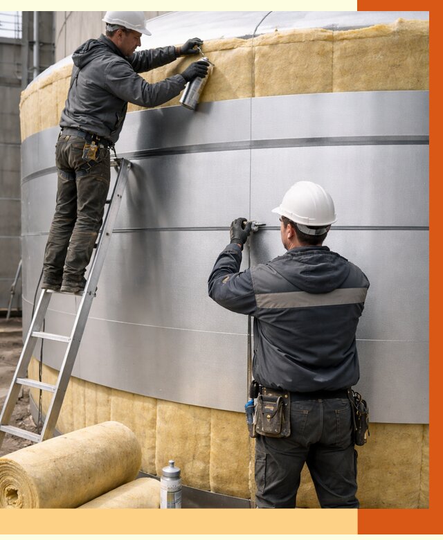 Утепление цистерны в Воркуте пенополиуретаном от 14907 руб. под ключ | ТепломастерВрк