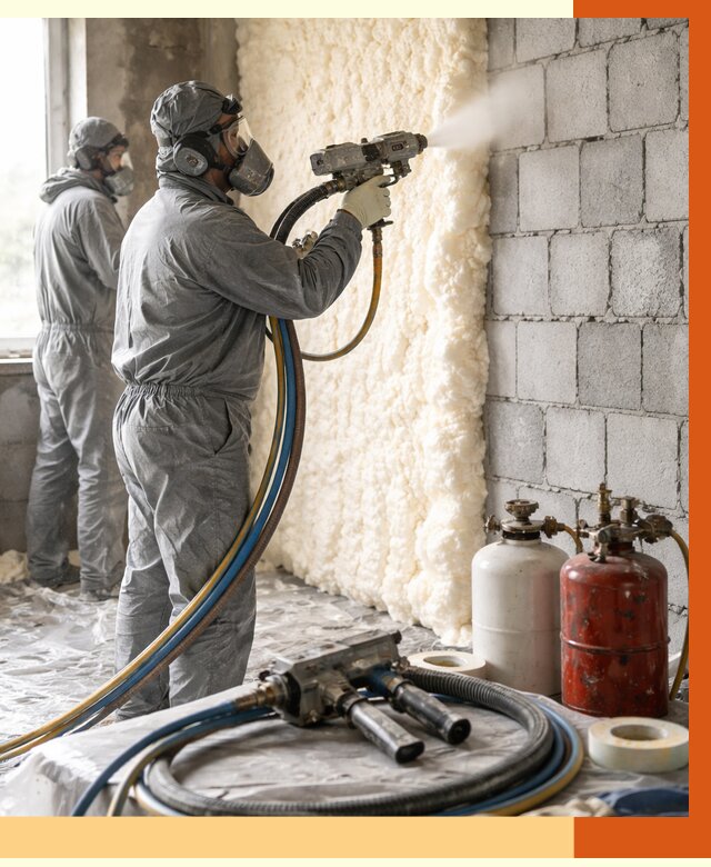 Утепление блочной стены ППУ в Воркуте от 4369 руб./м² — ТепломастерВрк