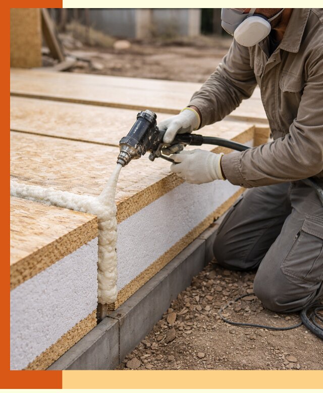 Утепление СИП-панелей пенополиуретаном (ППУ) в Воркуте