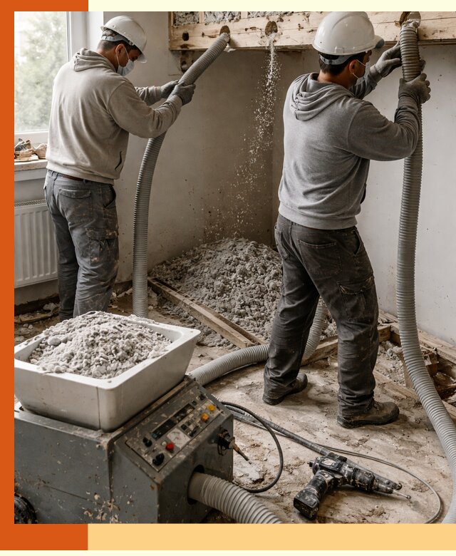 Заполнение пустот перекрытий пеной и наполнителями в Воркуте