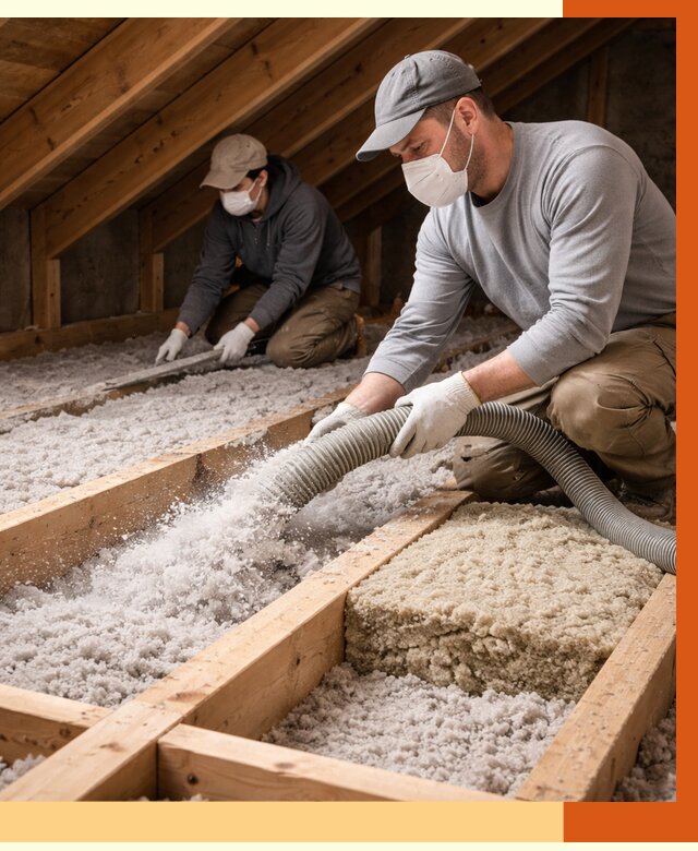 Заполнение полостей чердачного перекрытия в Воркуте от 4626 руб. | ТепломастерВрк