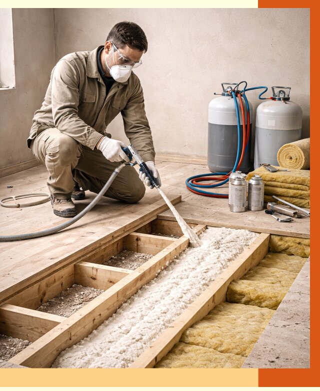 Заполнение полостей межэтажного перекрытия в Воркуте от 4318 руб. | ТепломастерВрк