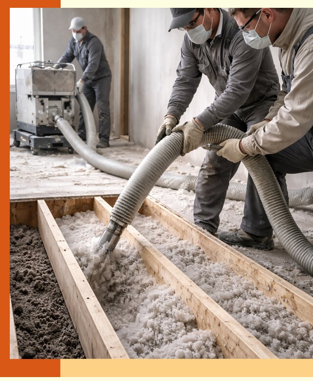 Заполнение полостей межэтажного перекрытия в Воркуте эффективно и герметично