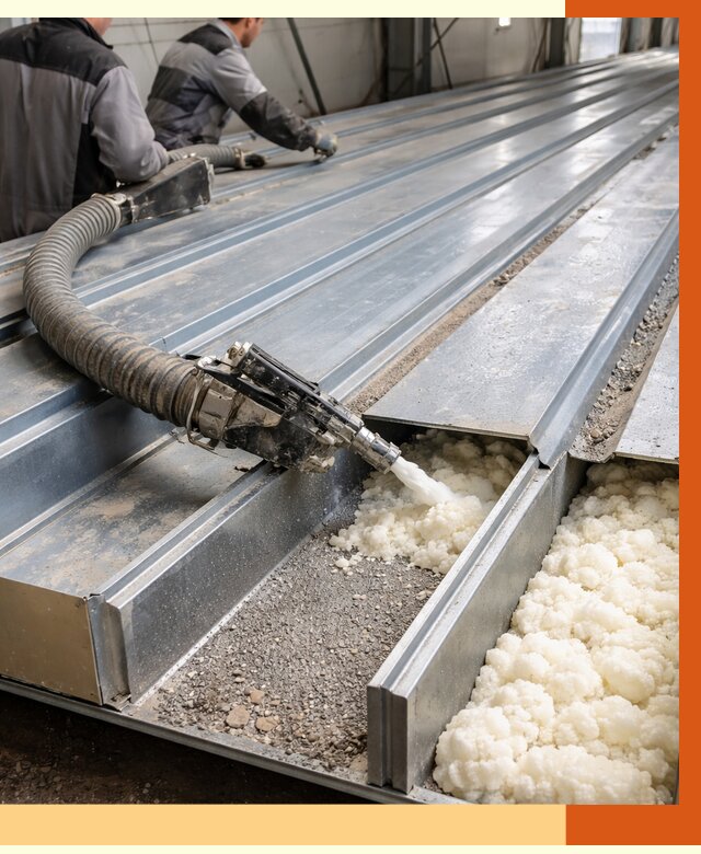 Заполнение пустот кровельных панелей в Воркуте от 7402 руб. под ключ | ТепломастерВрк