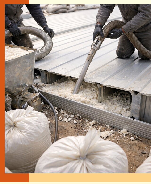 Заполнение пустот кровельных панелей пенными и мокрыми герметиками в Воркуте