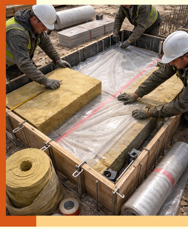 Теплоизоляция опалубки для строительства в Воркуте