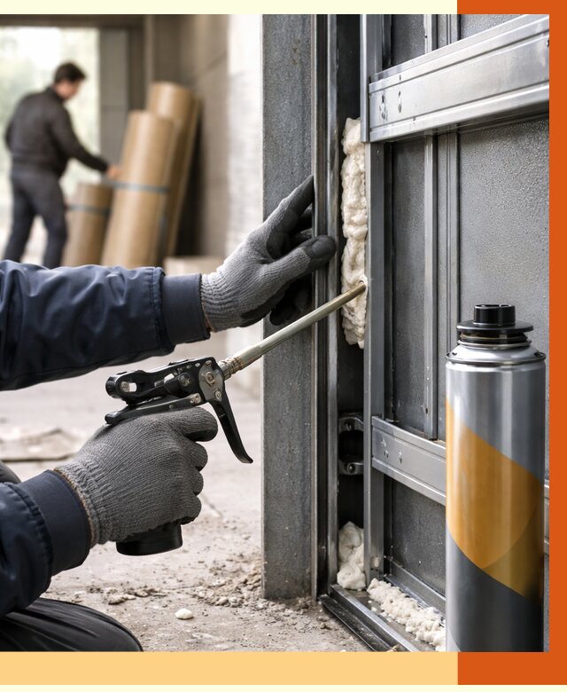 Заполнение пустот ворот в Воркуте от 4626 руб. — заливка ППУ, утепление под ключ | ТепломастерВрк